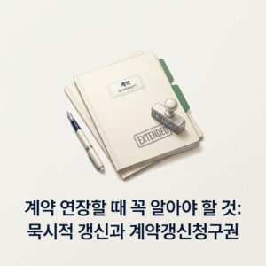 ai thumbnail minimal 계약 연장할 때 꼭 알아야 할 것 묵시적 갱신과 계약갱신청구권 1787331256