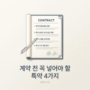 ai thumbnail minimal 계약 전 꼭 넣어야 할 특약 4가지 1788185366