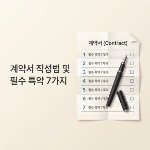 ai thumbnail minimal 계약서 작성법 및 필수 특약 7가지 1787319268