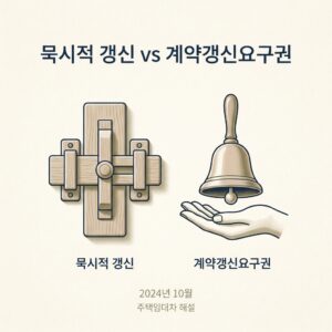 ai thumbnail minimal 묵시적 갱신 vs 계약갱신요구권 1788186496