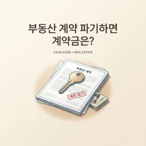ai thumbnail minimal 부동산 계약 파기하면 계약금은 1788187967