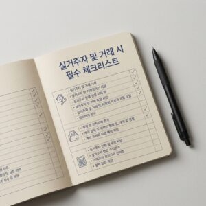 ai thumbnail minimal 실거주자 및 거래 시 필수 체크리스트 1787919092