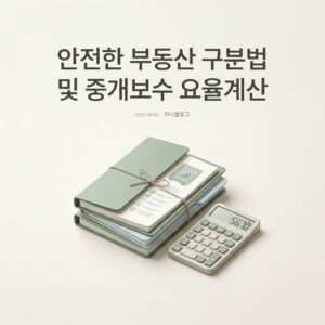 ai thumbnail minimal 안전한 부동산 구분법 및 중개보수 요율계산 1787318694