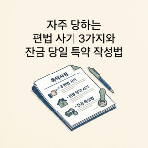 ai thumbnail minimal 자주 당하는 편법 사기 3가지와 잔금 당일 특약 작성법 1787918712