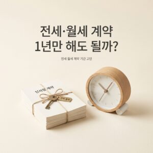 ai thumbnail minimal 전세·월세 계약 1년만 해도 될까 1788187797