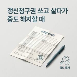 ai thumbnail minimal 갱신청구권 쓰고 살다가 중도 해지할 때 1788189672